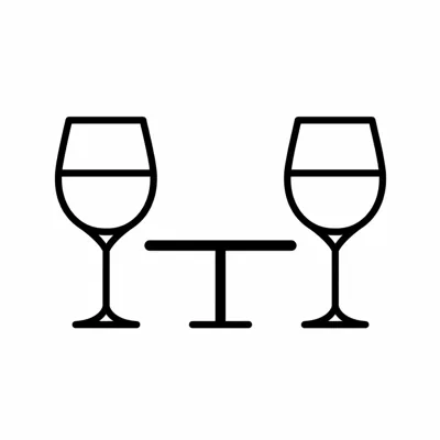 Ícone de encontro com duas taças