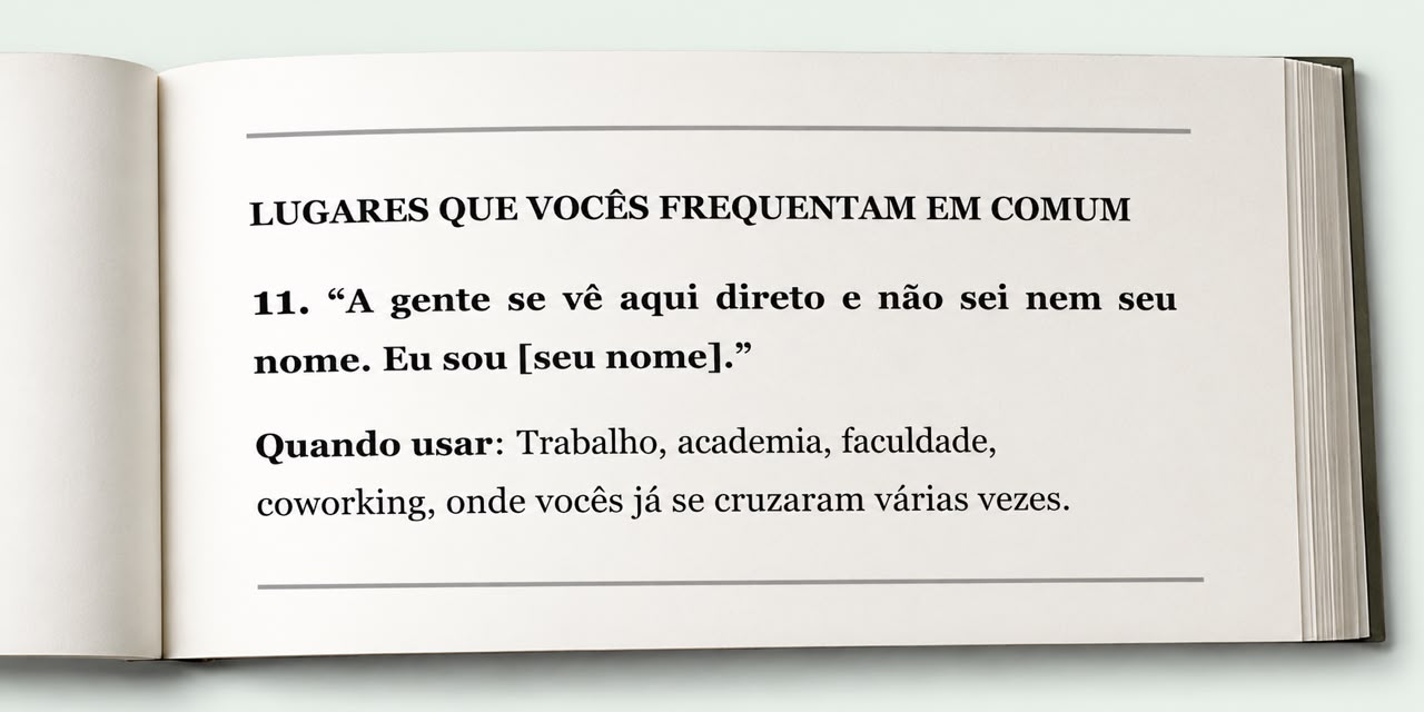 Página do guia com exemplo de forma de iniciar conversa